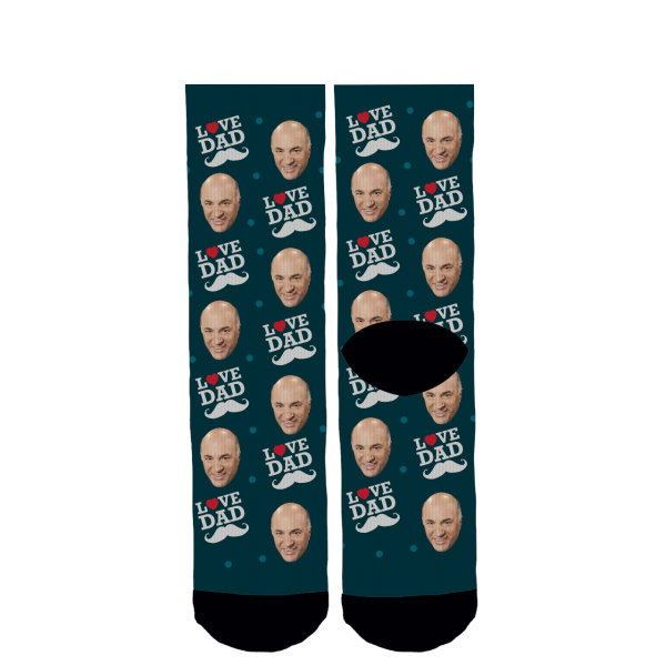 Custom   I Love Dad  Face Socks Sale