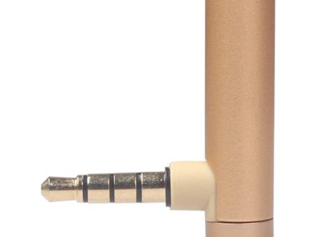 Max Maxb 3.5mm Male to Female Audio Adapter Right Angled Earphone Converter Golden on Sale